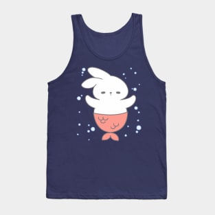 cute little mermaid bunny swimming Tank Top